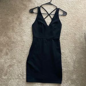Little black dress with strappy back